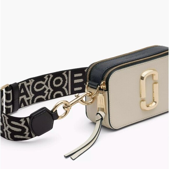 NWT! NEW! Marc Jacobs The Bi-Color Snapshot Cream and Black Crossbody Bag - Picture 16 of 16